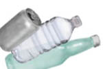 aluminum can, plastic bottle, glass bottle