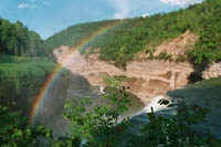 A rainbow in New York's Letchworth State Park